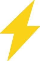 Yellow flash lightning thunder bolt icon design vector