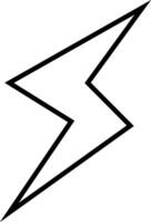 Thunder flash lightning thin line icon sign symbol isolated on white design vector