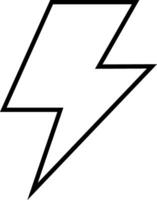 Lightning flash thunder line icon symbol sign design vector