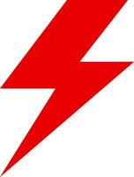 Red flash lightning thunder bold icon symbol design vector