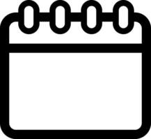 Empty calendar schedule line flat icon design vector