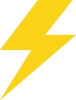Yellow lightning flash thunder bolt icon symbol sign design vector