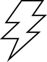 Flash thunder lightning line icon symbol sign design vector