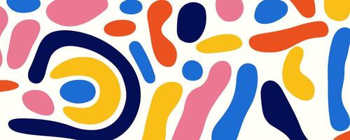 abstract pattern with multicolor wavy shapes background with copy space for text, for banner, greeting card, poster and advertising vector
