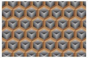 3D Hexagonal Pattern vector