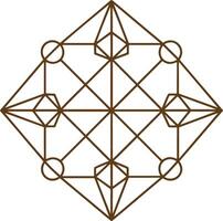 A geometric design with a star in the center vector