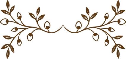 A pair of leaves with branches and leaves vector