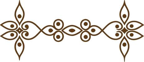 A brown and white design with a flower vector
