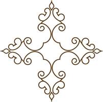 A decorative cross with swirls on a white background vector