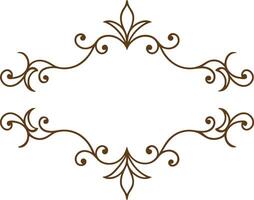 Decorative frame with swirls vector