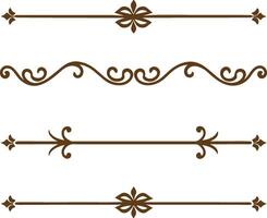 Decorative borders and scroll elements vector
