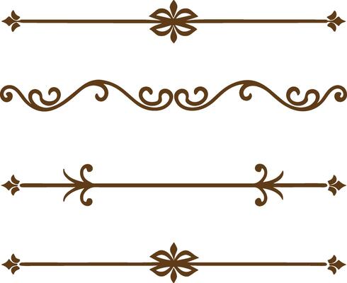 Decorative borders and scroll elements