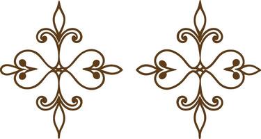 Two ornate designs on a white background vector