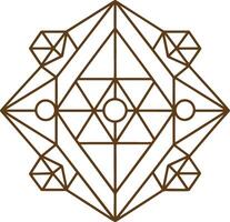 A geometric design with a star in the center vector