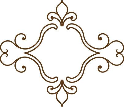 A decorative frame with swirls and scrolls vector
