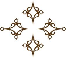 A decorative pattern in brown and white vector