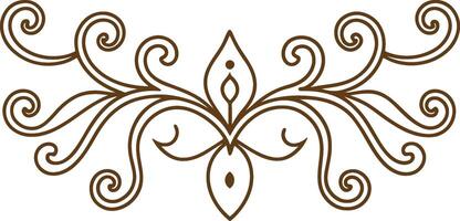 A brown and white design with swirls vector
