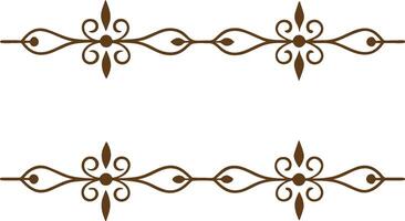 A decorative border with a brown design vector