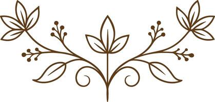 A floral design with leaves and flowers vector