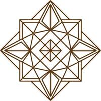 A geometric design with brown lines vector