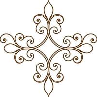 A decorative cross with swirls on a white background vector