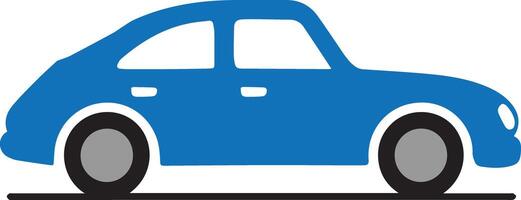 A blur colour sedan car icon image, created for multipurpose use. The sleek, minimalistic design makes it adaptable for a wide range of applications, including logos, icons, and t-shirt designs vector