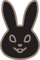 An adorable rabbit head icon designed for various companies. The design is clean, striking, and beautiful, making it ideal for logos, posters, t-shirts, and other graphic projects vector