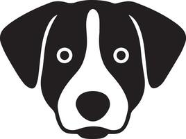 An adorable dog head icon, which is designed for various companies. The design is clean, stunning, and beautiful, making it perfect for logos, posters, t-shirts, and other graphic projects. vector