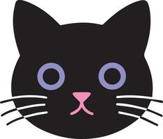An adorable cat head designed for various companies. The design is clean, striking, and beautiful, making it ideal for logos, posters, t-shirts, and other graphic projects vector