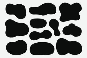 Abstract Organic Shapes, Set of Irregular Geometric Elements, Modern Design. vector