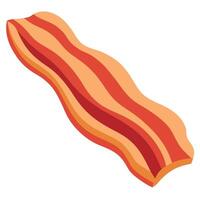 Crispy bacon on a transparent background vector