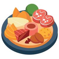Bacon ranch wrap blank templated vector