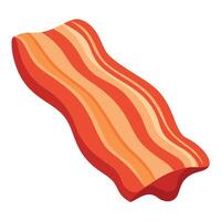 Grilled fresh bacon isolated on white background vector