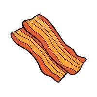 Bacon slices on a white background vector