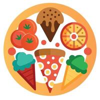 A Delicious Array of Pizza Delights vector