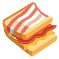 Bacon and cheese toastie vector