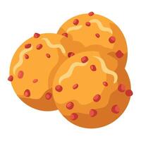 Cheesy potato balls with bacon bits and chives vector