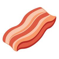 Delicious pork bacon isolated on a transparent background vector