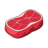 Fresh realistic red meat steak texture. 3d raw meat background. Cow cut steak pattern. vector