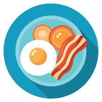 Fried Eggs and Bacon Breakfast vector