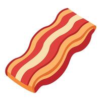 Bacon isolated on white background vector