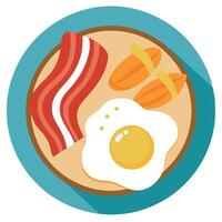 Fried Egg Bacon and Hash Browns Breakfast vector