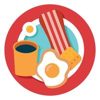 A Bacon and Eggs Breakfast Spread vector