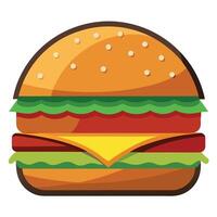 Appetizing hamburger. Background with selective focus and copy space vector