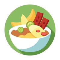 Bacon and gherkin potato salad vector