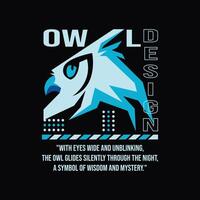 ABSTRACT AND COLORFUL OWL HEAD ON BLACK BACKGROUND vector