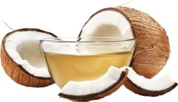 Refreshing Coconut Drink and Coconut Shell. png