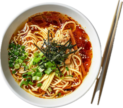 caliente asiático fideos sopa con oferta cerdo. png