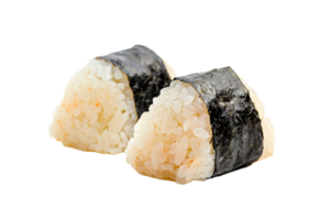 Fresh Onigiri Rice Triangles Wrapped in Nori. png
