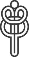 A stylized graphic of a serpent with its tail in its mouth vector